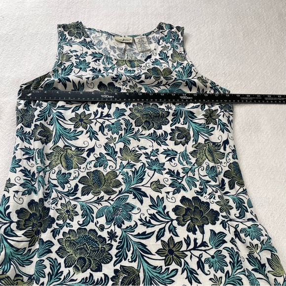 White Stag Blue and Green Floral Dress (Sz ML with added Sweater (Sz L) -Casual - Picture 5 of 16